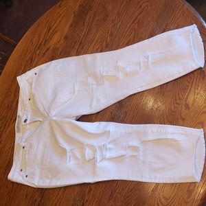 Torrid destructed cropped skinnies